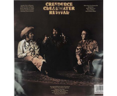 CREEDENCE CLEARWATER REVIVAL SIGNED PRINT. To include a print of the reverse side to the album Mardi Gras signed by John Foge
