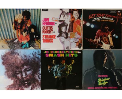 JIMI HENDRIX - LPs. Expert pack of 6 x super clean LPs. Titles are Band Of Gypsys (1st UK puppet sleeve Track 2406 002 - Ex+ 