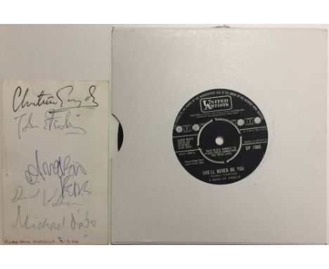MIKE D'ABO/BAND OF ANGELS SIGNED. To include a promotional Band of Angels postcard signed to verso in various inks by Mike d'