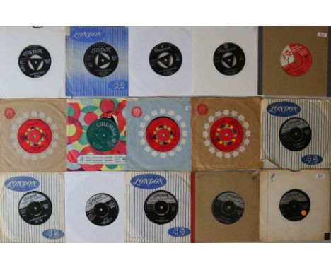 50s/60s 7" COLLECTION. Grand collection of around 378 x choice 45s. Expect over 60 on London (including tri-centres) with cut