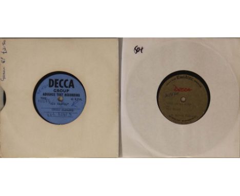 THE BIRDS/CHRIS FARLOWE - 7" ACETATES. High tempo selection of 2 x scarce original UK single sided 7" acetates. Titles are Th