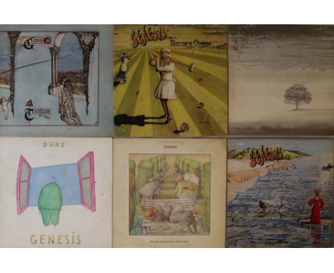 GENESIS - LPs. Top selection of 10 x LPs including original pink scrolls. Titles are Trespass (1st UK pink scroll CAS 1020 A-