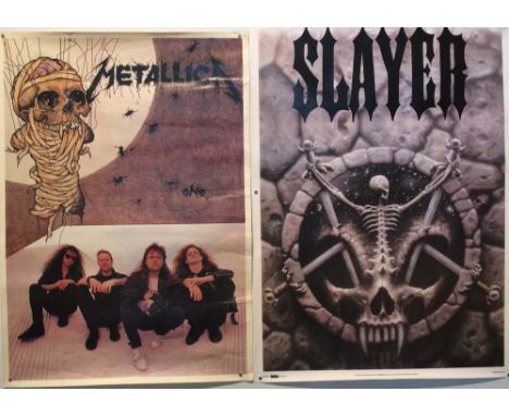 METALLICA/SLAYER POSTERS. Two Metallica, one Slayer and an 'A' poster. To include: Metallica 'One' poster (24 x 34", VF with 