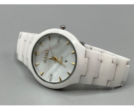 Ladies Rado white ceramic wristwatch