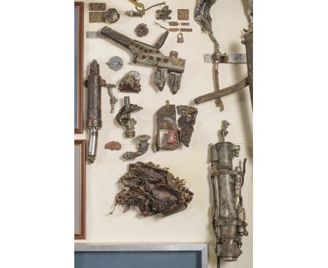 * Spitfire X4170. Relics recovered from Spitfire X4170 shot down on 25 October 1940, the pilot Bobby Oxspring bailed out unhu