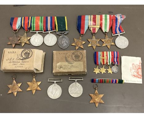 * Five: Private R.F. Wagstaffe, Leicestershire Regiment1939-1945 Star, Burma Star, Defence and War Medal, Territorial Efficie