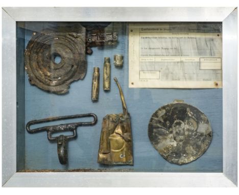 * Heinkel He III. Relics recovered from Heinkel He 111 H-2 5536 of 9/KG53 which crashed into the River Stour on 29 October 19