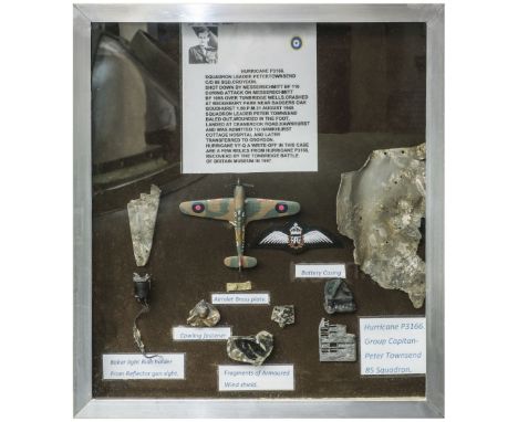 * Hurricane P3166. Relics recovered from Hurricane P3166 flown by Group Captain Peter Townsend CVO, DSO, DFC &amp; Bar, which