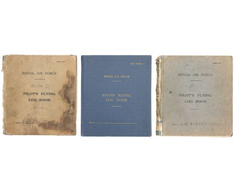 * Log Books. RAF log books kept by Air-Vice Marshal John Stacey, CBE, DSO, DFC, log book 1 commencing, 26 July 1938, final en