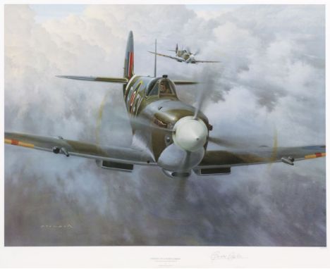 * Coulson (Gerald). Portrait of a Thoroughbred, colour lithograph, numbered 603/850, showing Vickers Supermarine Spitfire Mar