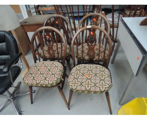 Four traditional Ercol dining chairs