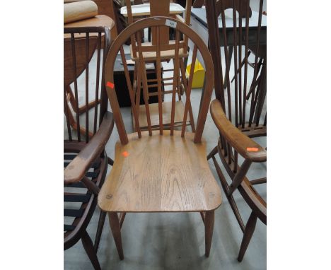 An Ercol hoop and stick back kitchen/dining chair