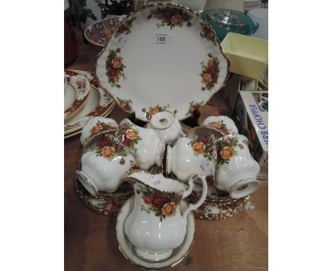 A part Royal Albert Old Country Roses part tea service