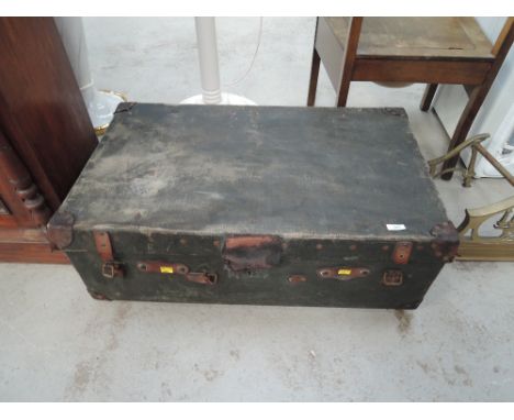 A vintage luggage trunk