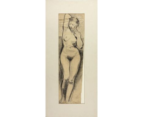 Boris Smirnoff (1895-1976) A folder of female nude portraits including a pastel of two reclining nudes signed lower right, a 