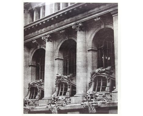 Two identical, black and white architectural photographs, with classical features. Lithograph. Framed. Image size 60 x 50cm e