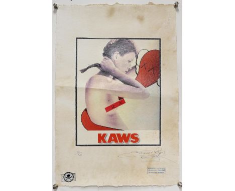 Kaws and Fairchild Paris, limited-edition print featuring Kate Moss. Lithograph on handmade paper. Signed Fairchild Paris, nu