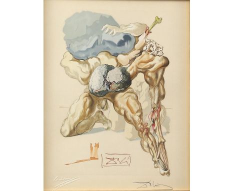 § Salvador Dali ( Spanish, 1904-1989), Inferno 7, from the Divine Comedy series, coloured engraving, signed, with embossed st