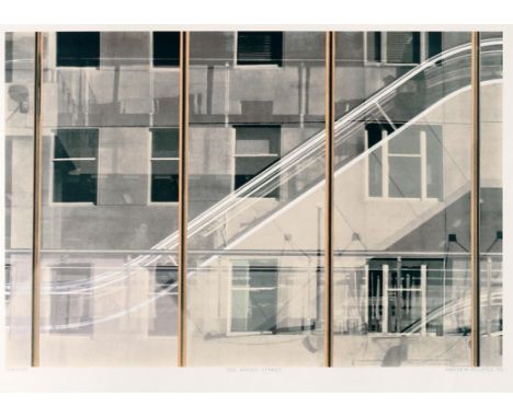 Andrew Holmes (British, b.1947). 'Old Broad Street', lithograph, numbered 124/160, image size 39.5 x 58cm, sheet size 63.5 x 