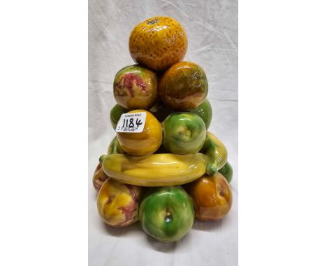 DECORATIVE CERAMIC FRUIT TOWER
