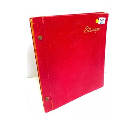 FOREIGN RED PEG ALBUM, M = USED-LATVIA-LIBERIA-LIECT'EN- SPARSE, CLEAN GOOD CONDITION