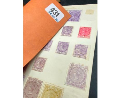 MISC 19THC QV COMM'N'WLTH POSTAL FISCELS INC. H. VALS, M/MINT GB CAPES TRANSVAAL N.S. WALES IN CLUB BOOK. GOOD