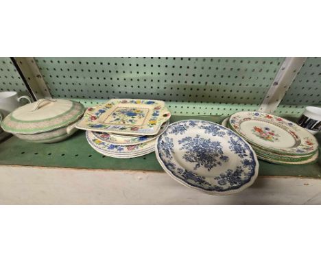 SHELF OF MASON CHINAWARE ETC