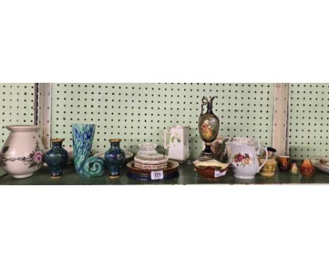 SHELF OF MIXED CHINAWARE