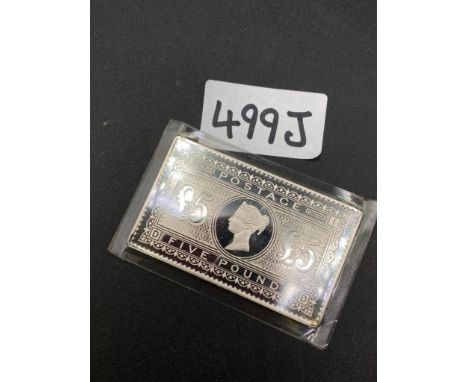 SILVER STAMP £5, 45g
