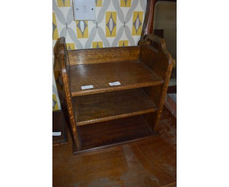 Oak Three Tier Magazine Shelf 