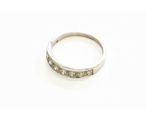 A Diamond Half Hoop Ring, the round brilliant cut diamonds in white claw and channel settings, to a plain polished shank, tot
