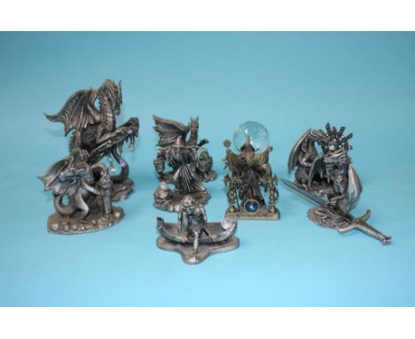 Nine boxed Myth and Magic figures