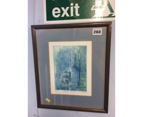 Print, after Alagave 'Ballade Ons La Pluie', signed in pencil, no. 28/200
