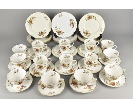 A Royal Worcester Golden Harvest Service to Comprise Thirteen Various Cups, Twelve Saucers, Eleven Shallow Bowls and Three Si