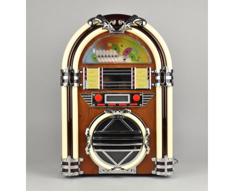 A Modern Radio and CD Player in the Form of an American Jukebox, 40cms High