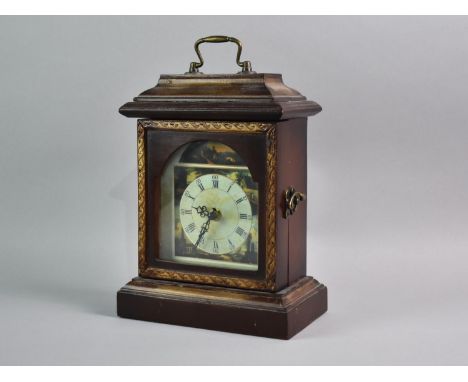 A Modern Mantel Clock with Battery Movement, 28cms High