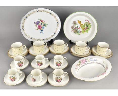 A Collection of Royal Worcester to Comprise Set of Six Floral Decorated Coffee Cans and Saucers, Set of Five Sahara Cups, Sau