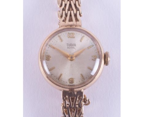 Tudor, a ladies 9ct yellow gold Tudor Royal manual wind wristwatch, the clasp is stamped Rolex, 9 .375 B&S, Anchor, pat. no. 