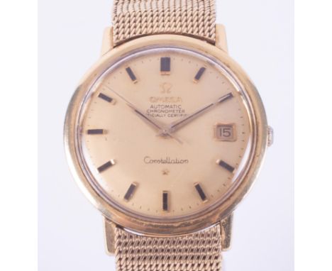 Omega, a gents 18ct yellow gold automatic Constellation chronometer wristwatch, 1968, calibre 564, reference number 26967142,