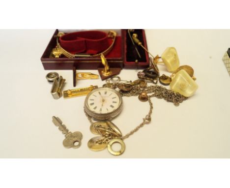 A Rotary ladies wristwatch, boxed; together with an opal stick pin; and assorted items.