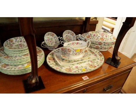 A Minton 'Haddon Hall' pattern part dinner service.  Condition Report: This part service is in good order, having had light u