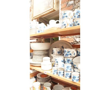 A Midwinter 'Spring' pattern part tea and dinner service, (two shelves). 