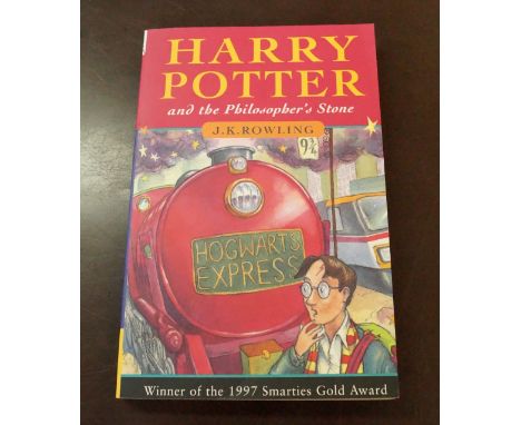 J K Rowling, Harry Potter and the Philosopher's Stone, First edition by Bloomsbury with soft cover, 1997.