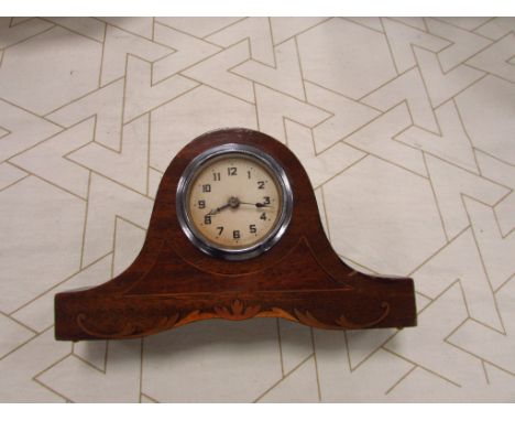 Inlaid mantle clock