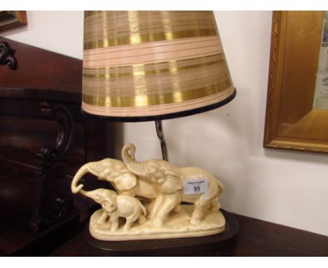 1930's elephant table lamp