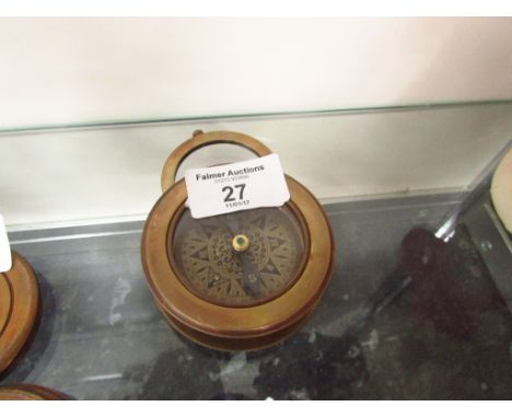 Unusual soud brass ships compass / Magnifying Glass`