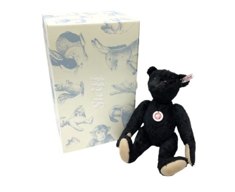 Steiff 'Leo the 1912 Titanic Mourning Bear', in black mohair with tag, limited edition no. 605, with original certificate and