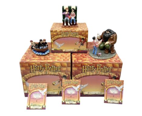 Three Royal Doulton limited edition Harry Potter groups - 'Harry's 11th Birthday' No.2967/5000; 'The Journey To Hogwarts' No.