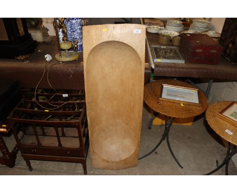 A large dug out rustic trough