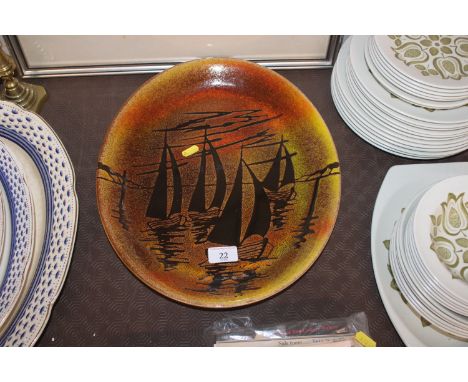 A Poole pottery "Aegean" pattern platter